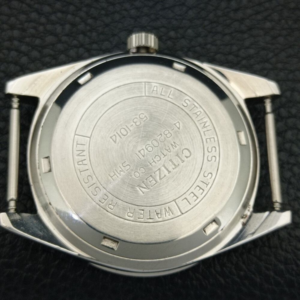 Vintage 1971 Citizen Manual Mens Silver Watch & Orange accents - Picture 8 of 9